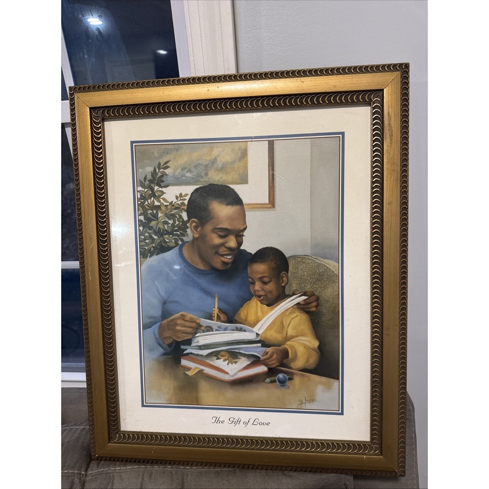 Vintage MCM Mid Century Retro 1960s 60s Large Framed Ad Picture Painting - Picture 1 of 5